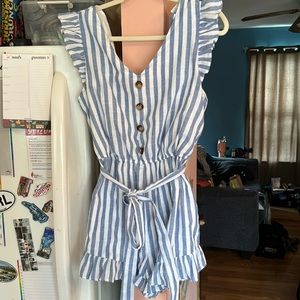 SHEIN striped romper